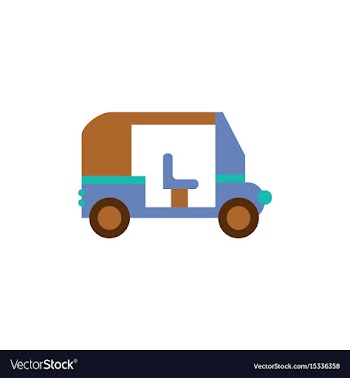 Transportation golf cart flat icon vector image