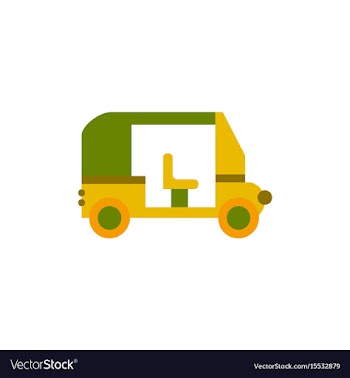 Transportation golf cart flat icon vector image