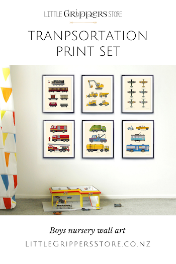 Transportation print set in 2019 | Dream house | Boys room decor ...