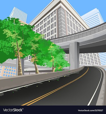 Transportation scene vector image