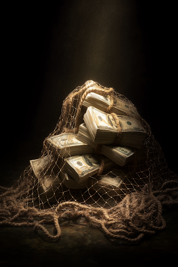 Trapped Wealth: Cash Entangled in a Fishing Net