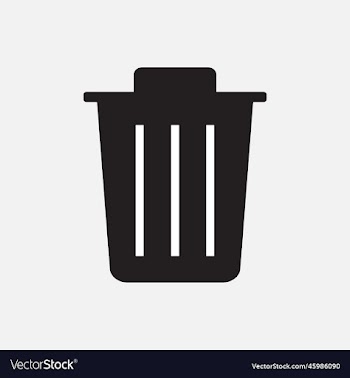 trash bin flat icon