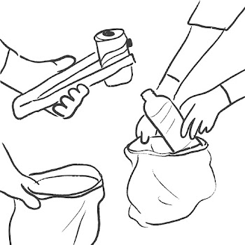 Trash collecting doodle, eco-friendly concept | Free stock illustration | High Resolution graphic