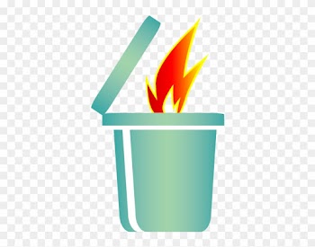 Trash Fire Depicting Way People Destroy Log Files - Illustration