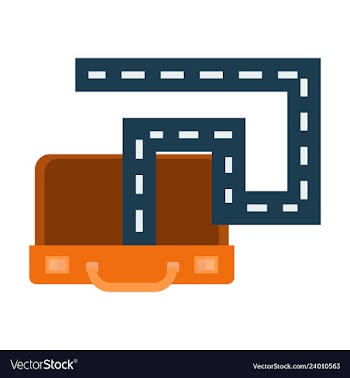 Traveksuitcase for camping tourism cartoon of vector image