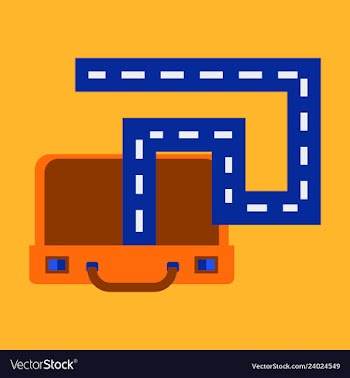 Traveksuitcase for camping tourism cartoon of vector image