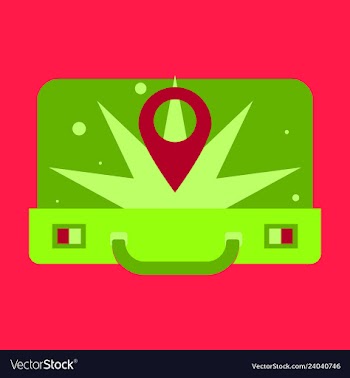 Traveksuitcase for camping tourism cartoon of vector image