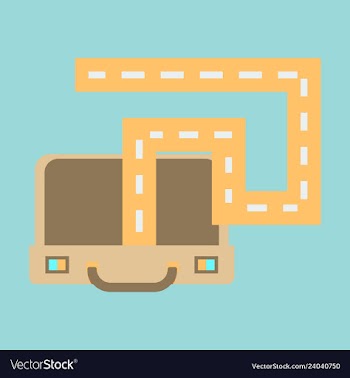 Traveksuitcase for camping tourism cartoon of vector image