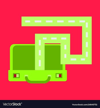 Traveksuitcase for camping tourism cartoon of vector image