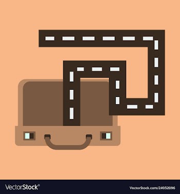 Traveksuitcase for camping tourism cartoon of vector image