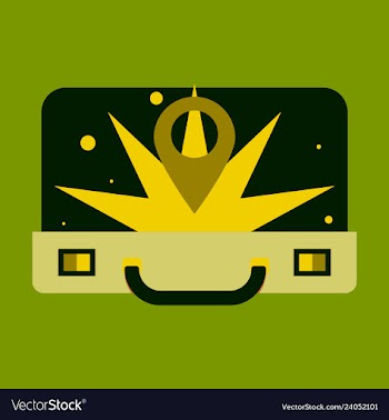 Traveksuitcase for camping tourism cartoon of vector image