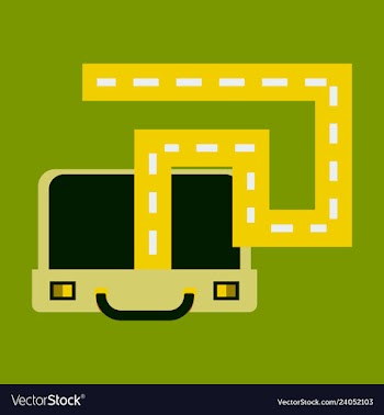 Traveksuitcase for camping tourism cartoon of vector image