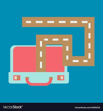 Traveksuitcase for camping tourism cartoon of vector image