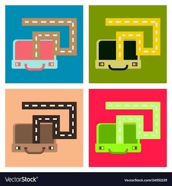 Traveksuitcase for camping tourism cartoon of vector image