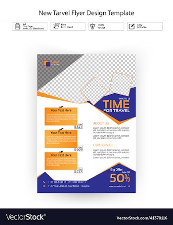 travel agency flyer design template