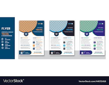 travel and tour business company poster or flyer