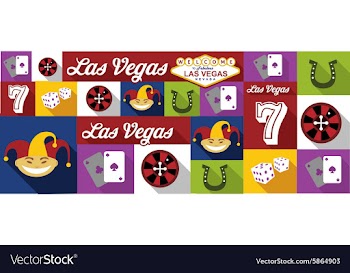 Travel and tourism icons las Vegas vector image