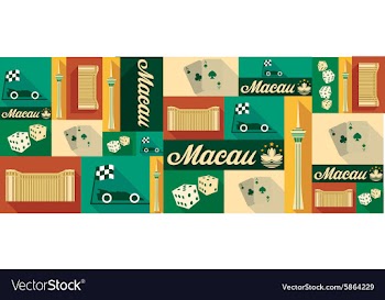 Travel and tourism icons Macau vector image