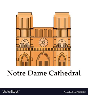 Travel banner or logo the famous cathedral of vector image