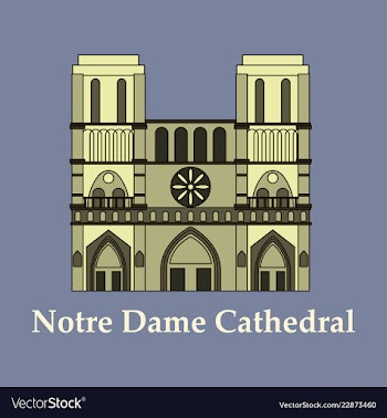 Travel banner or logo the famous cathedral of vector image