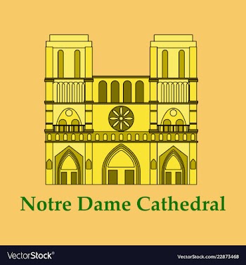 Travel banner or logo the famous cathedral of vector image