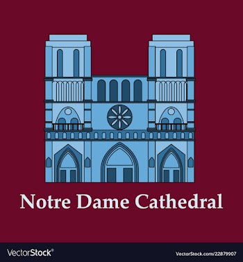 Travel banner or logo the famous cathedral of vector image