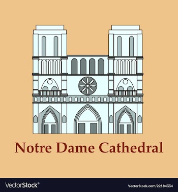Travel banner or logo the famous cathedral of vector image