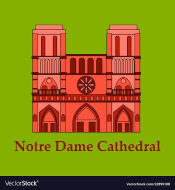 Travel banner or logo the famous cathedral of vector image