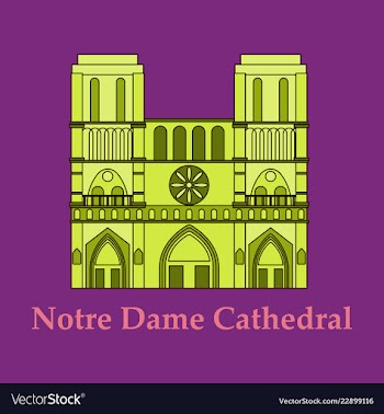 Travel banner or logo the famous cathedral of vector image