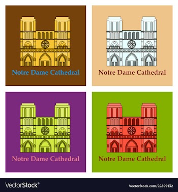 Travel banner or logo the famous cathedral of vector image