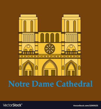 Travel banner or logo the famous cathedral of vector image