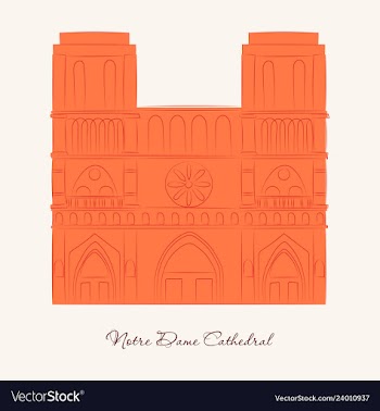 Travel banner or logo the famous cathedral of vector image