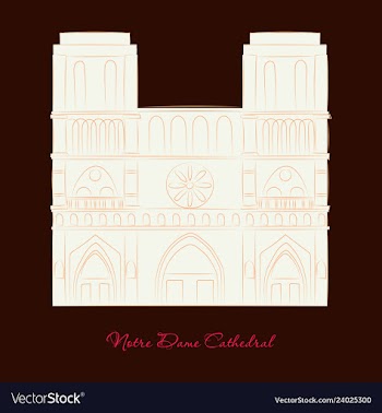 Travel banner or logo the famous cathedral of vector image