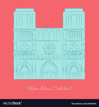 Travel banner or logo the famous cathedral of vector image