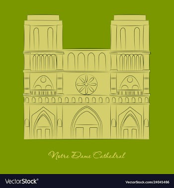 Travel banner or logo the famous cathedral of vector image