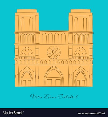 Travel banner or logo the famous cathedral of vector image