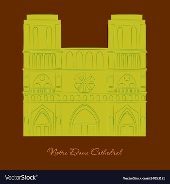 Travel banner or logo the famous cathedral of vector image