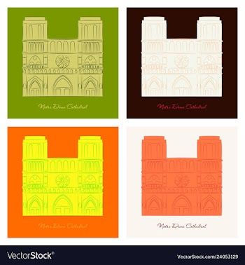 Travel banner or logo the famous cathedral of vector image