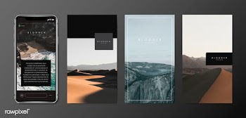 Travel blog template on phone screen | Free stock vector - 575193