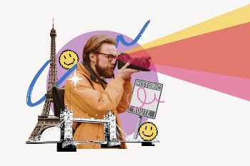 Travel blogger taking photo remix | Free Photo - rawpixel