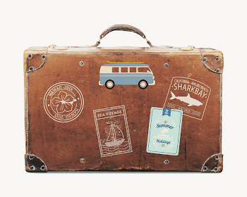 Travel briefcase collage element psd | Free PSD - rawpixel