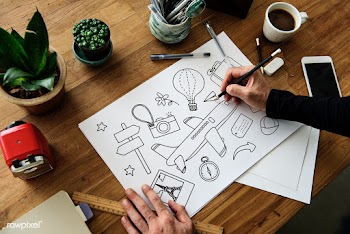Travel doodle icons illustration | Free stock psd mockup - 936690