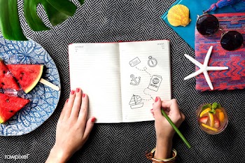 Travel doodle icons illustration | Free stock psd mockup - 936694