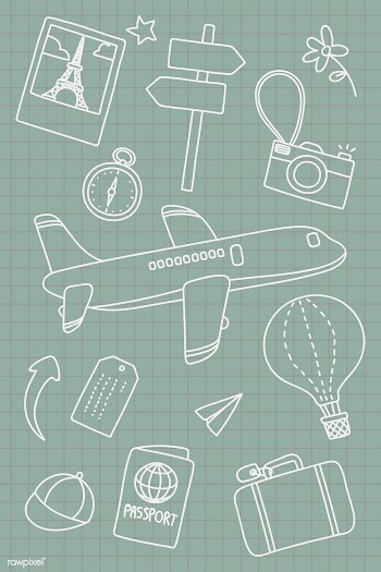 Travel doodle icons illustration | Free stock vector - 936643