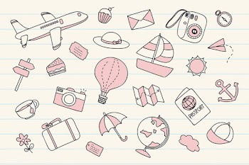 Travel doodle icons illustration | Free stock vector - 936645