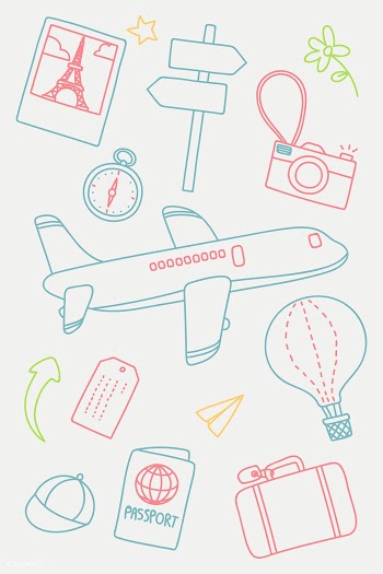 Travel doodle icons illustration | Free stock vector - 936649