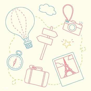 Travel doodle icons illustration | Free stock vector - 936652