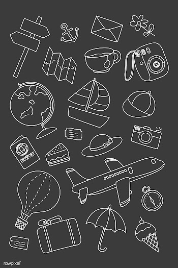 Travel doodle icons illustration | Free stock vector - 936657