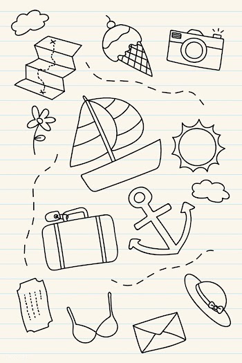 Travel doodle icons illustration | Free stock vector - 936665