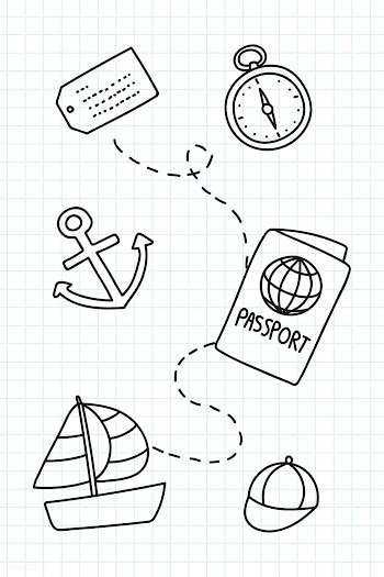 Travel doodle icons illustration | Free stock vector - 936674